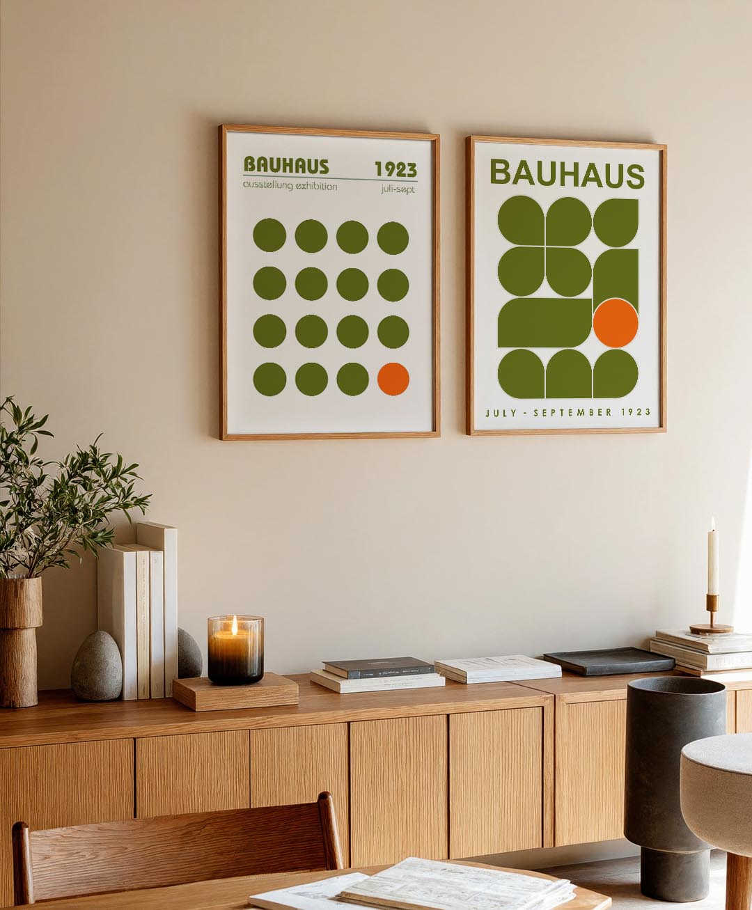 Cirkelpatroon en kleur Posterset