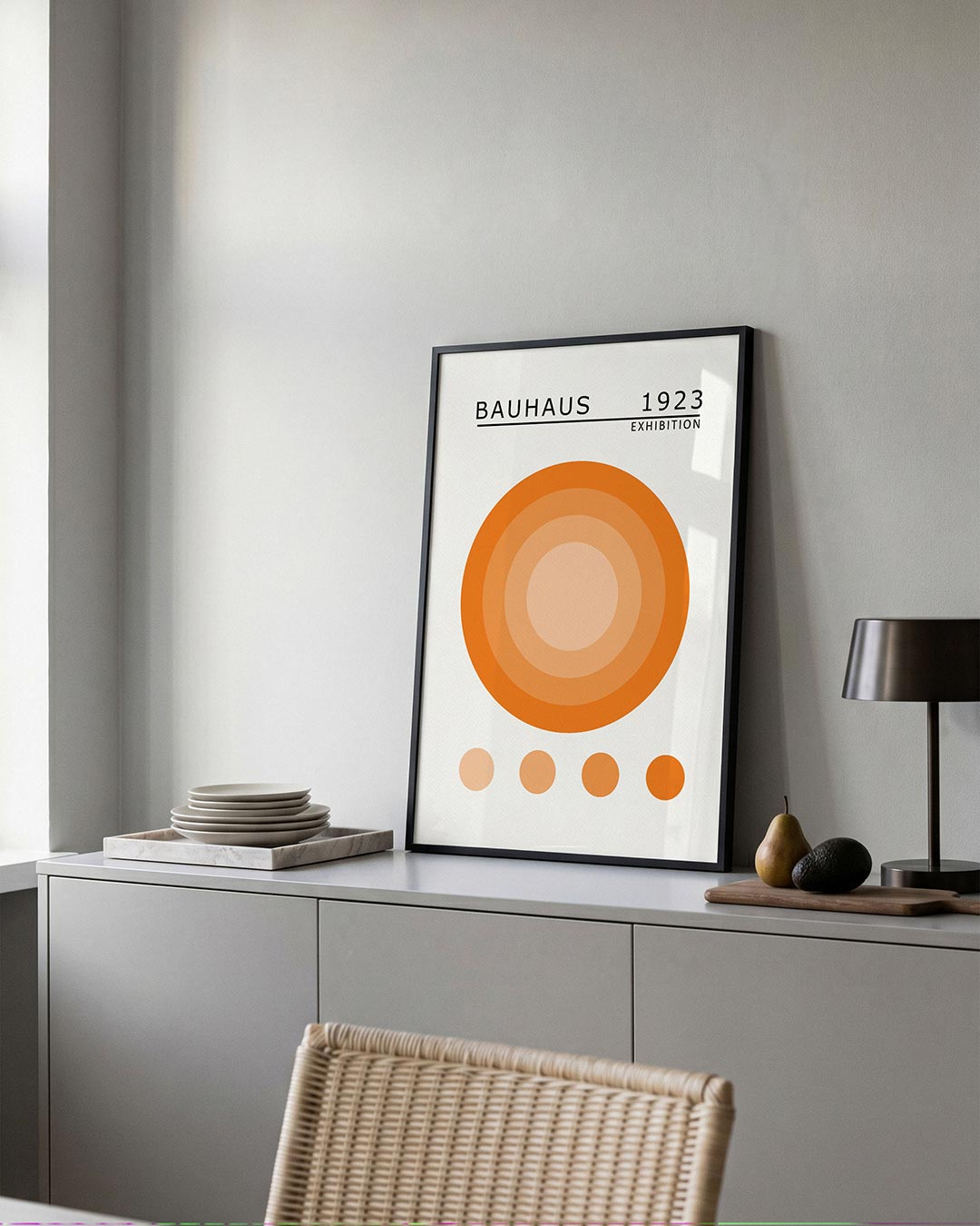 Cirkelritme oranje Poster