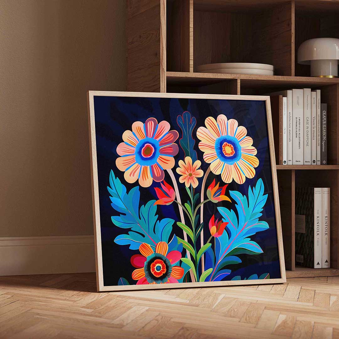 Bloemen en bladeren Poster