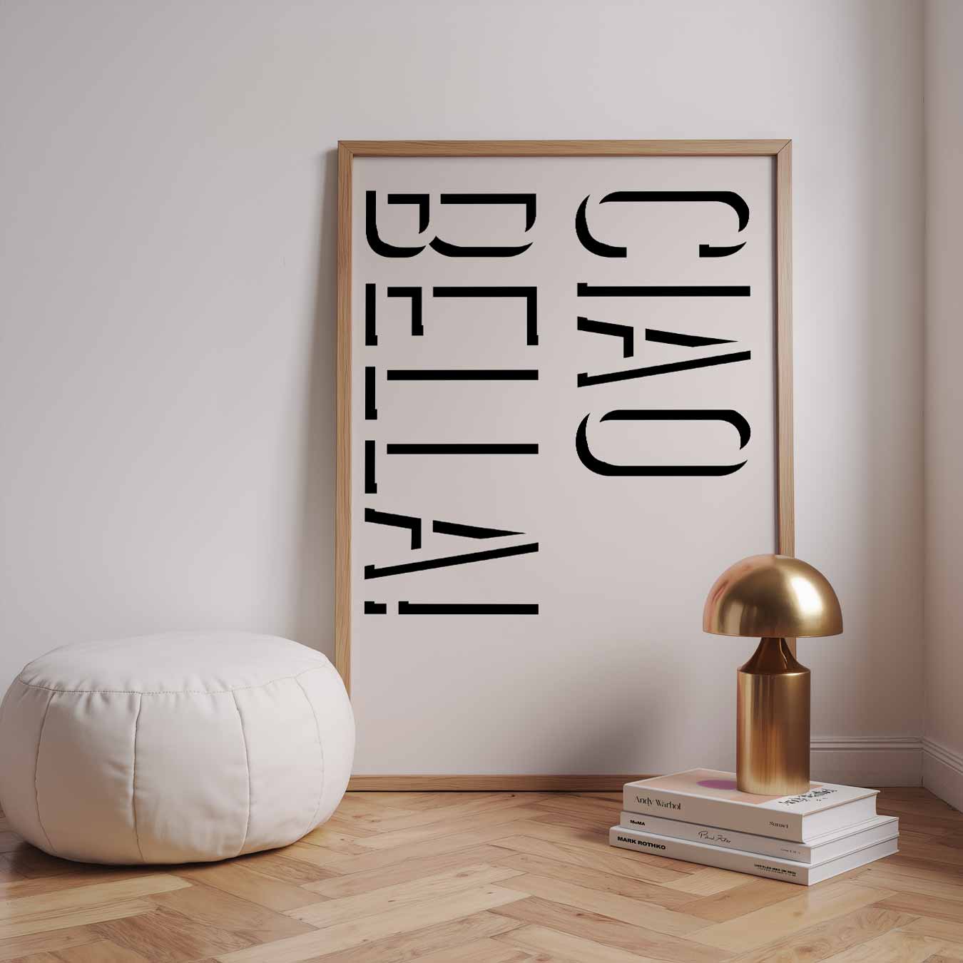 Stijlvolle Ciao Bella Poster-WallArtistic