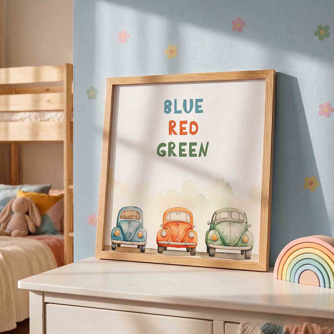 Gekleurde auto's Poster