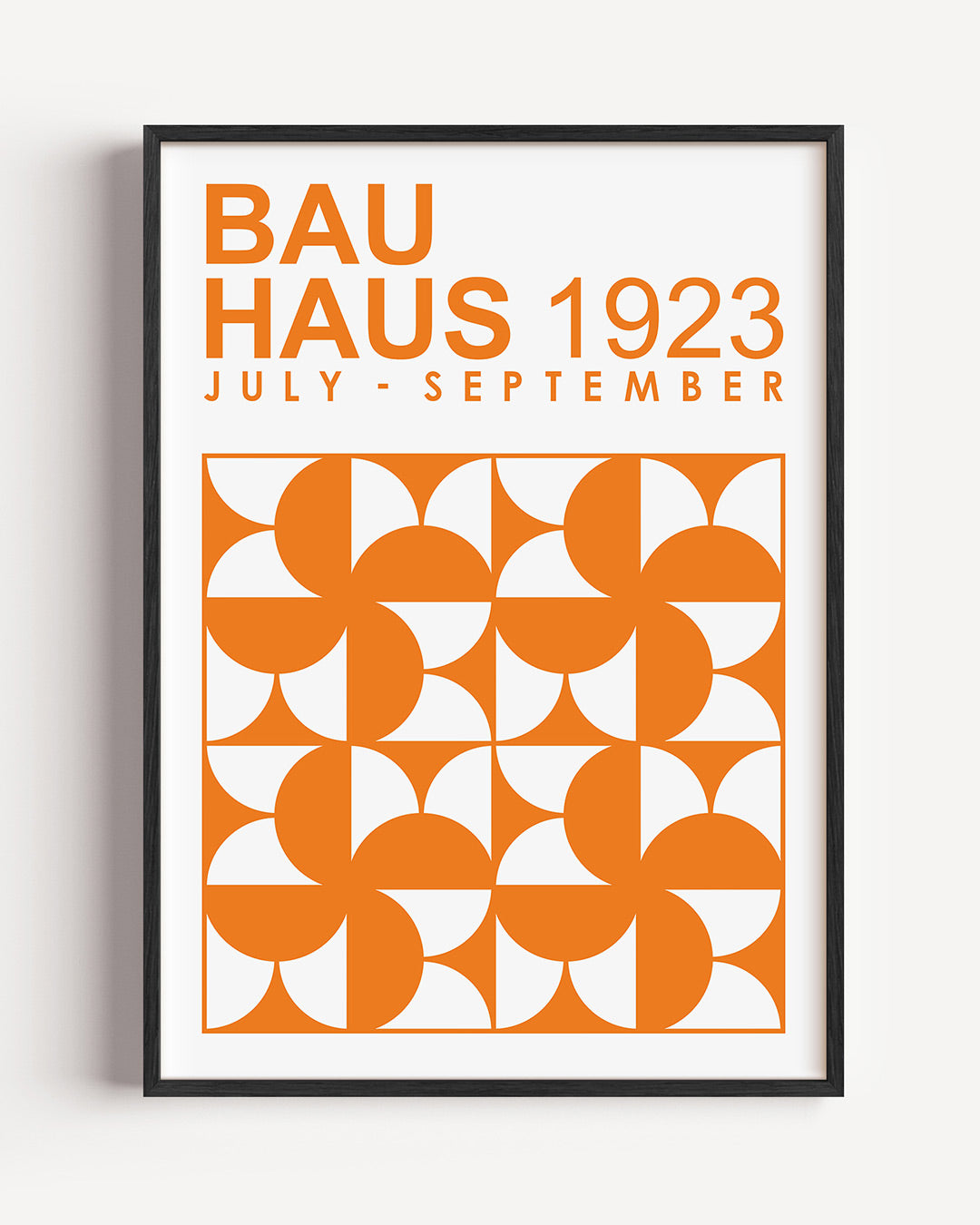 Oranje vormenritme Poster