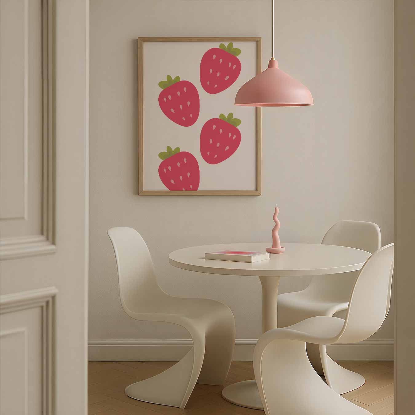 Vrolijke Aardbeienspeelsheid Poster-WallArtistic