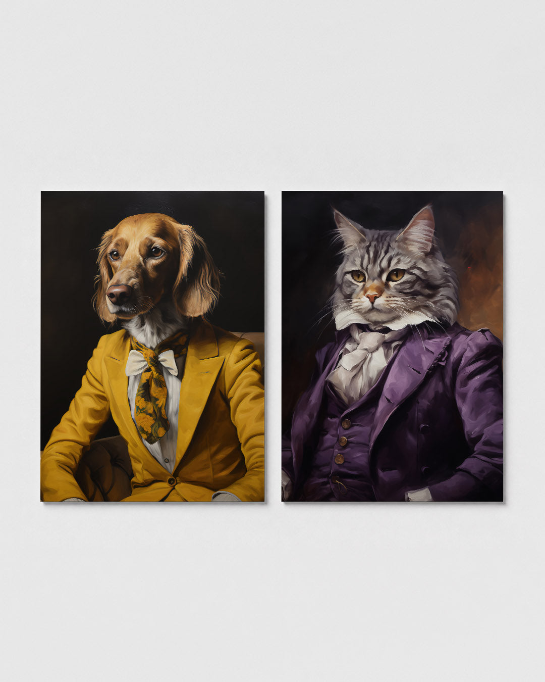 Hond in geel Posterset