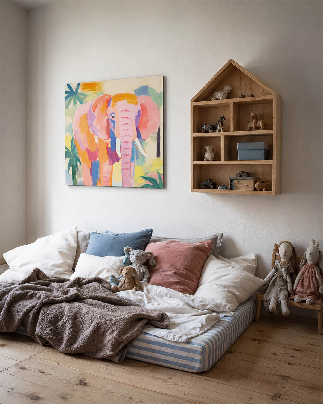 Kleurrijke olifant Kunstwerk