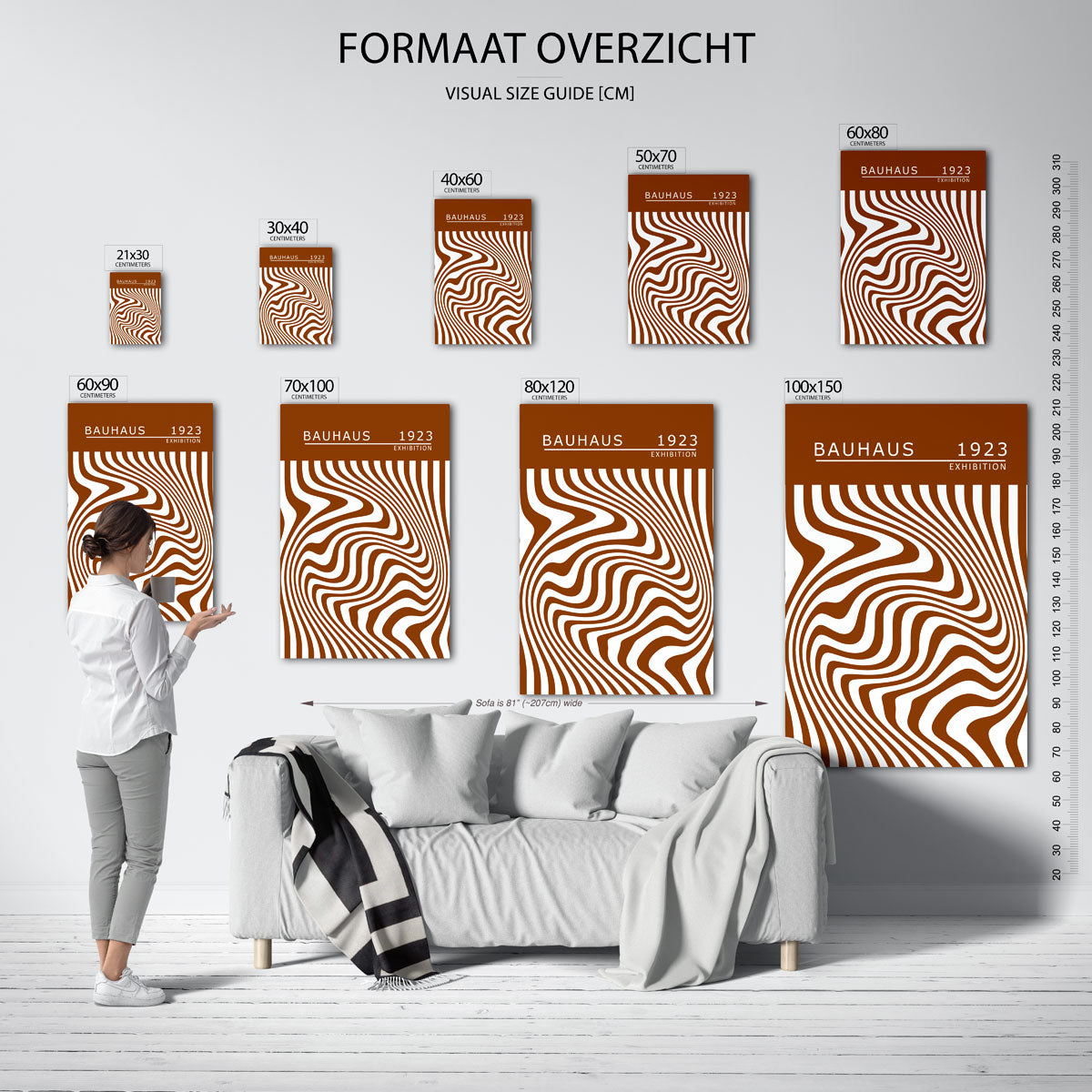 Golvend lijnenspel Poster