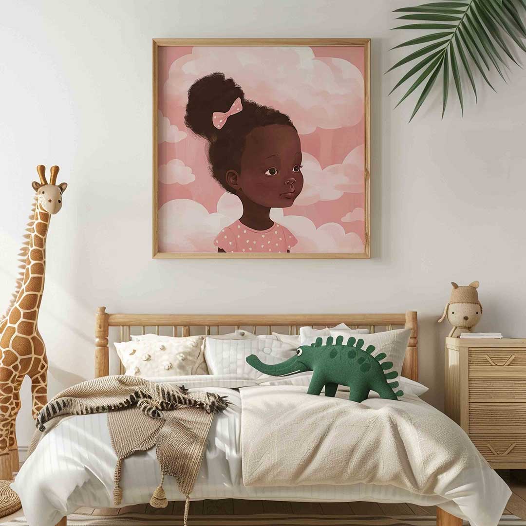 Meisje met wolken Poster