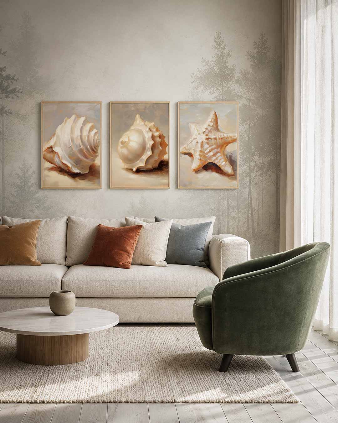 Schelptextuur Posterset