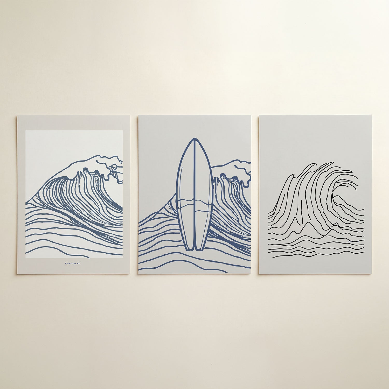 Golvend lijnenspel Posterset