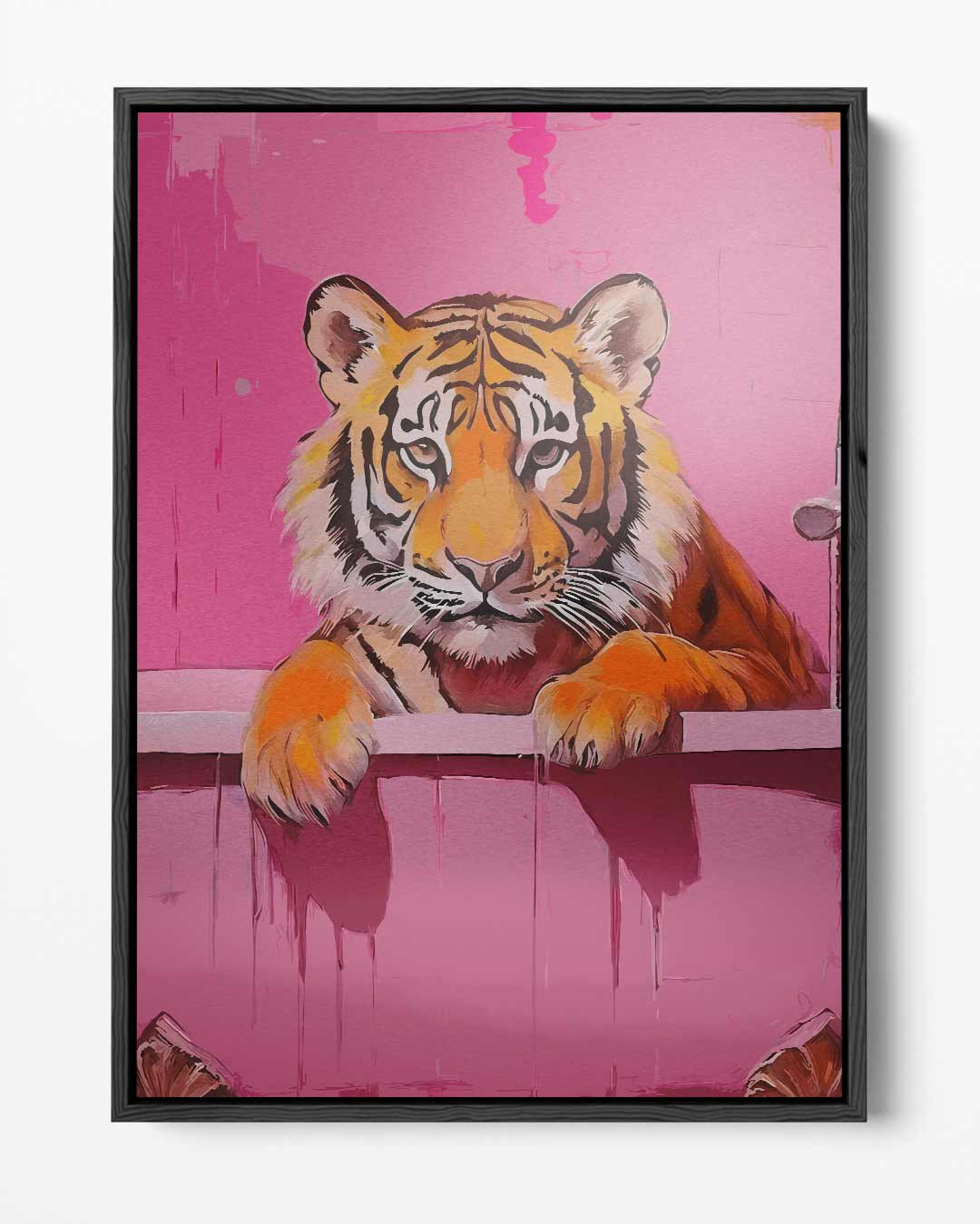 Kunstwerk „Tiger im Bad“