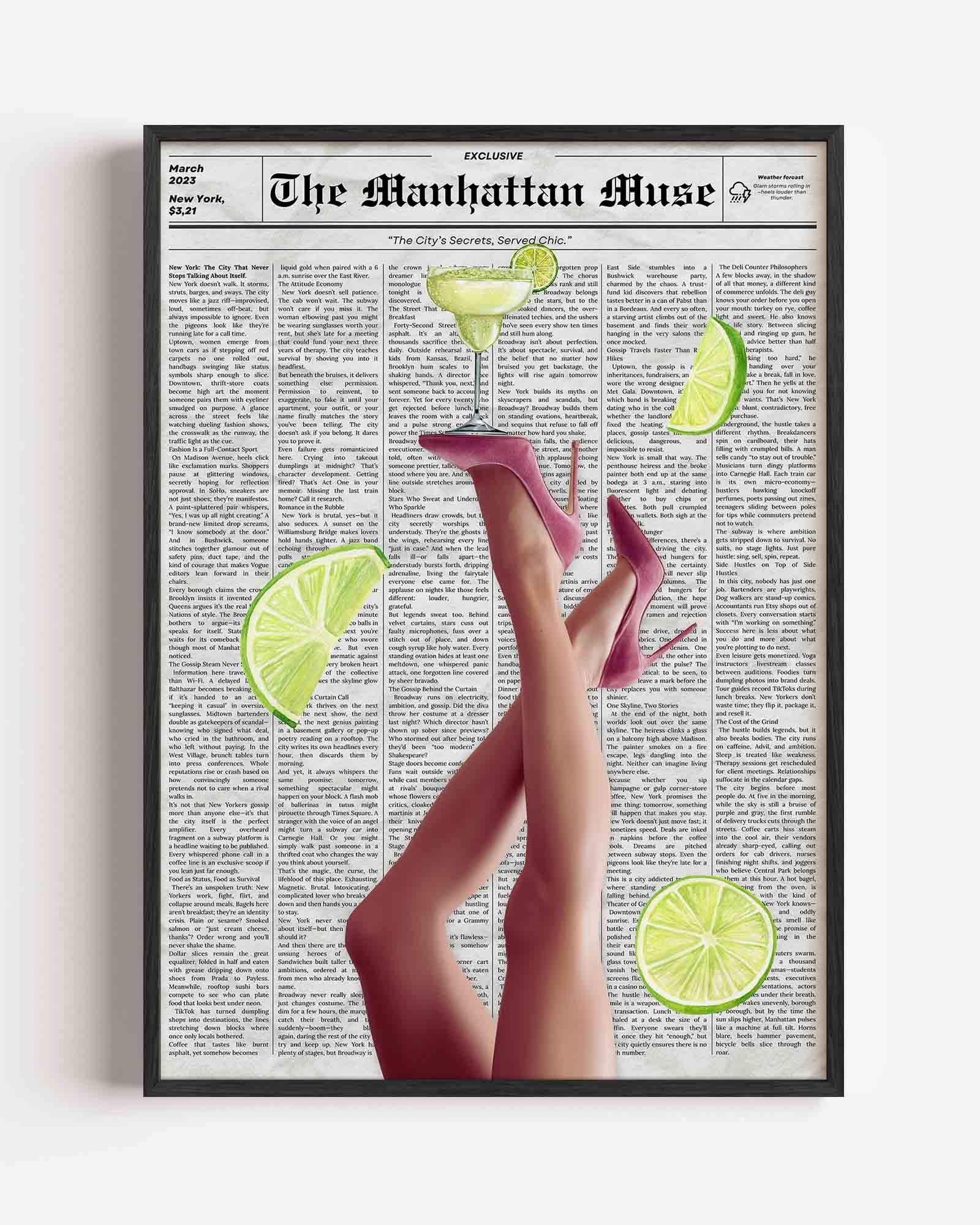 Cocktail en hakken Poster