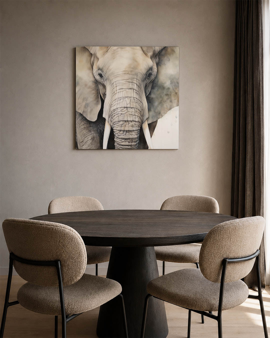 Olifant portret Kunstwerk