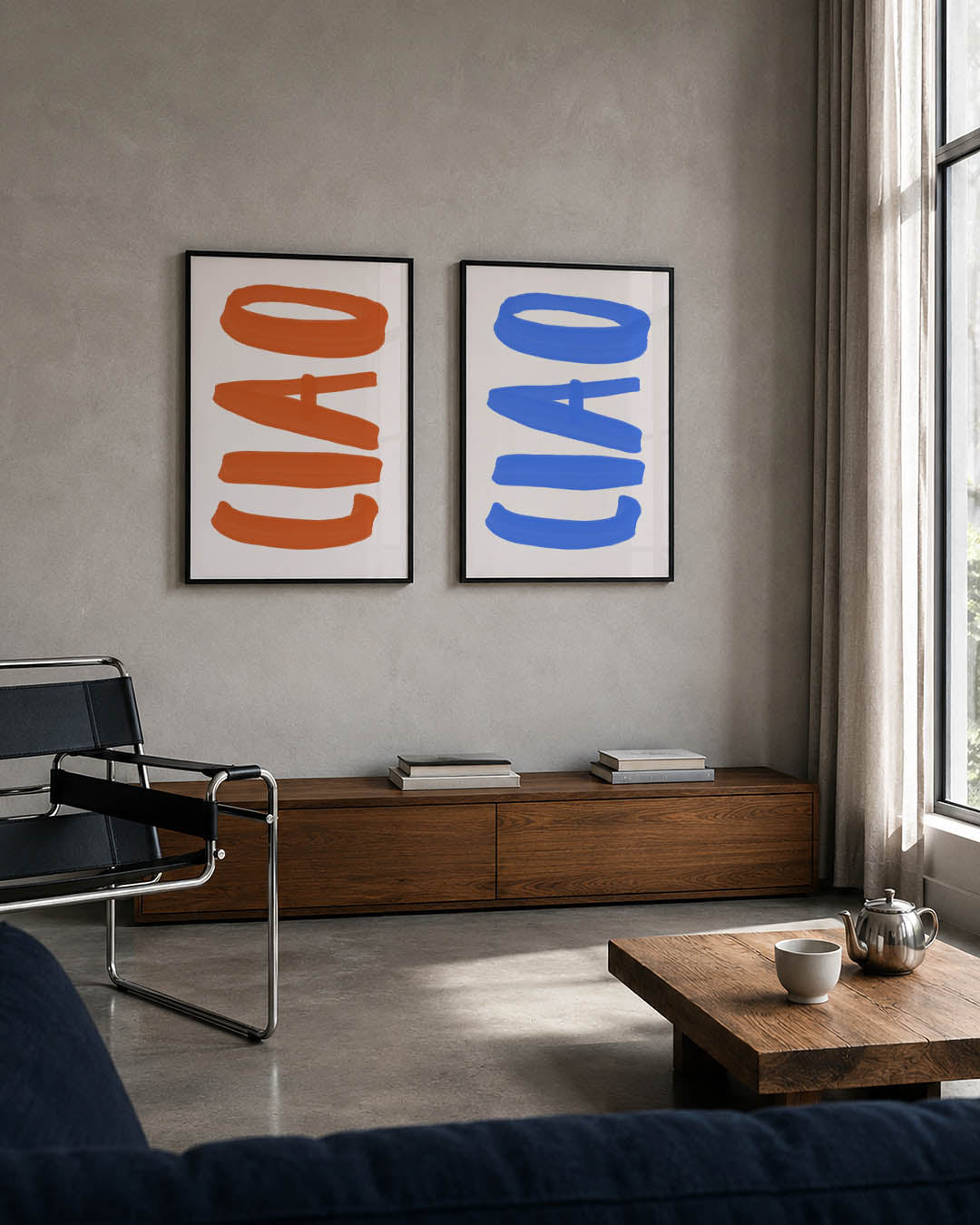 Oranje vormenspel Posterset