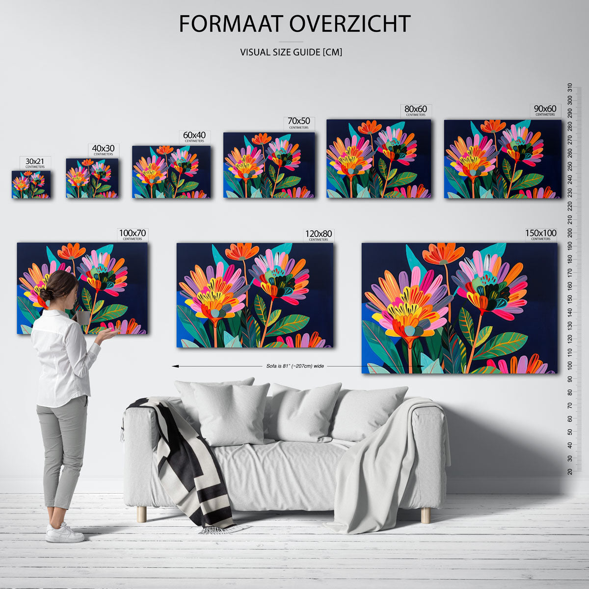 Bloemen in levendige kleuren Poster