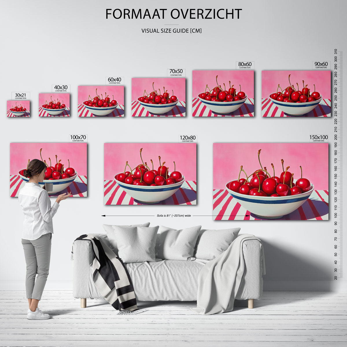 Kersen in schaal Poster