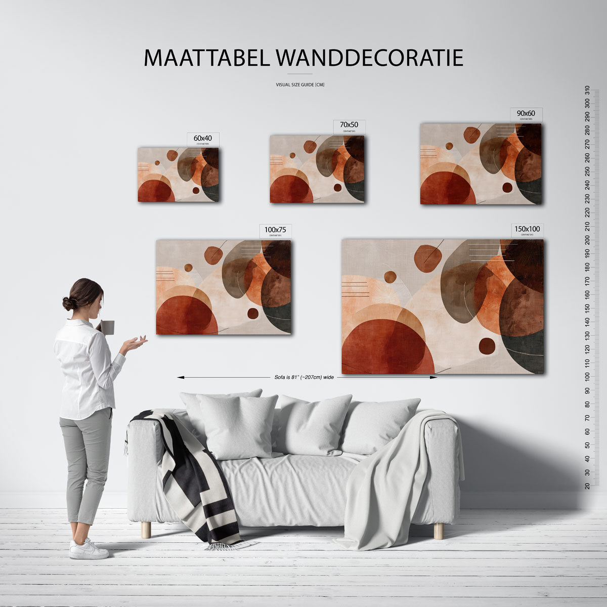 Organische vormen compositie Kunstwerk