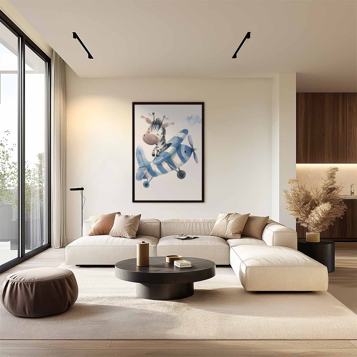 Zebrastrepen in de Wolken Kunstwerk-canvas-dibond-plexiglas-wanddecoratie-WallArtistic