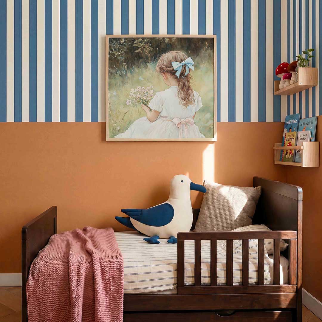 Meisje met bloemen Poster