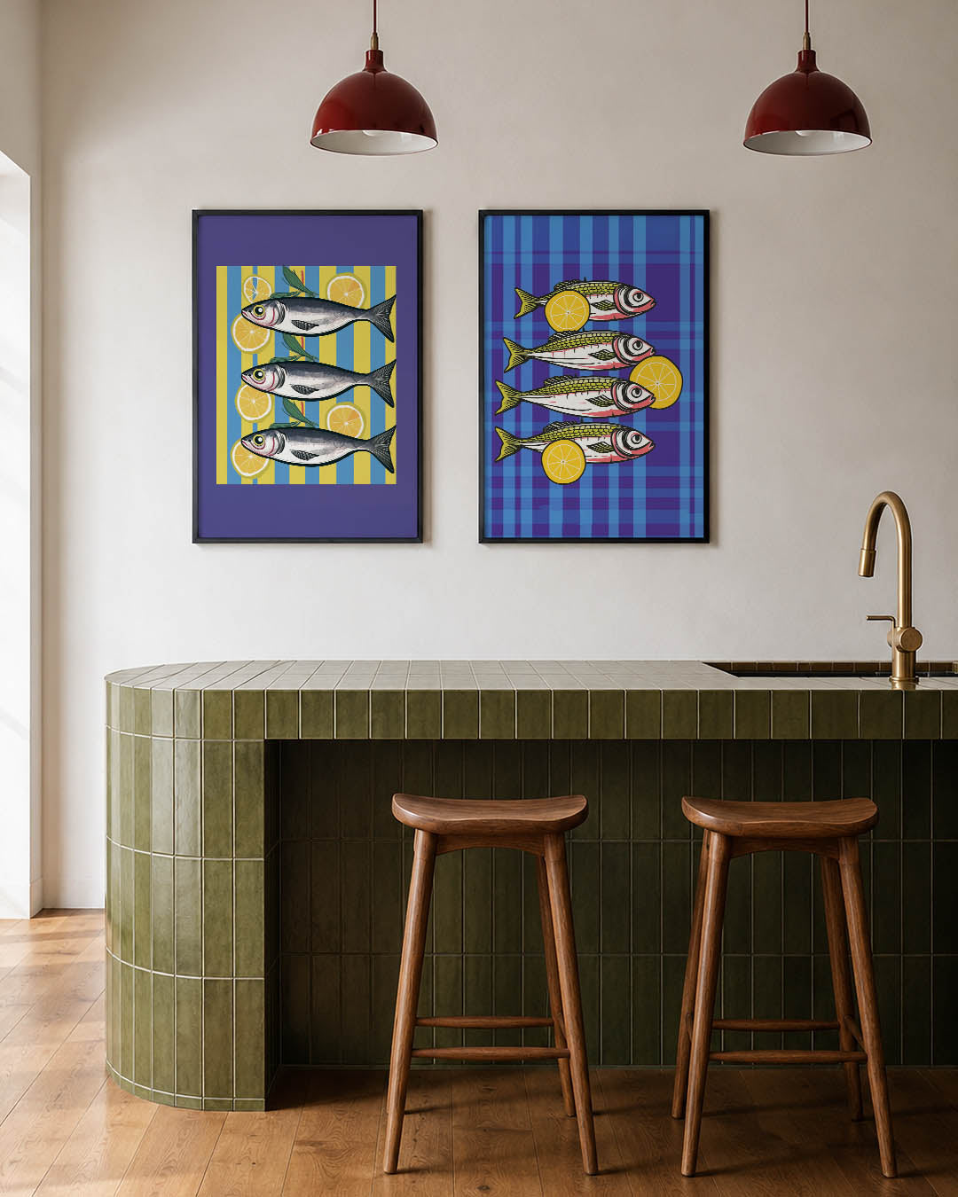 Vissen en citroenen Posterset