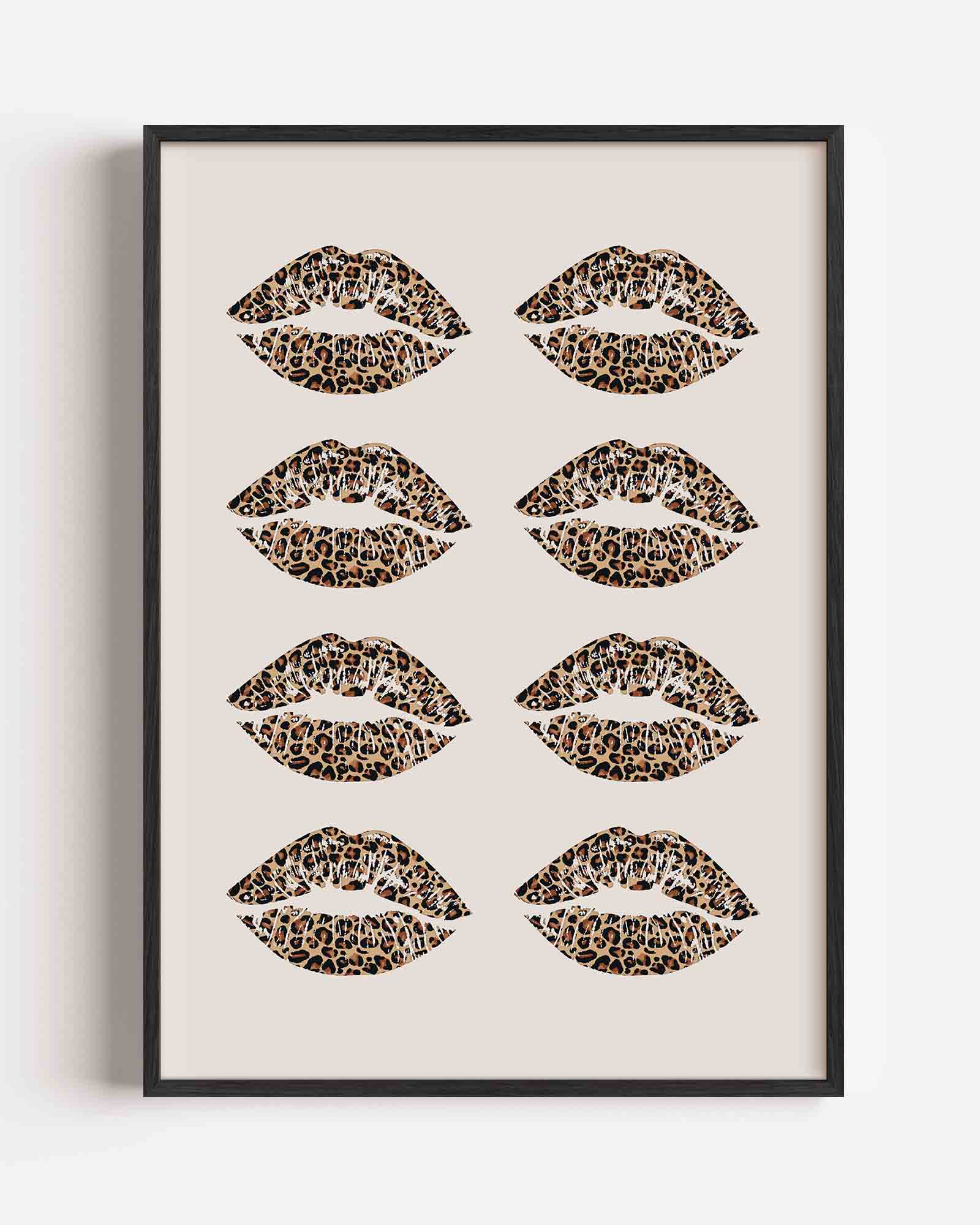 Luipaard lippen Poster