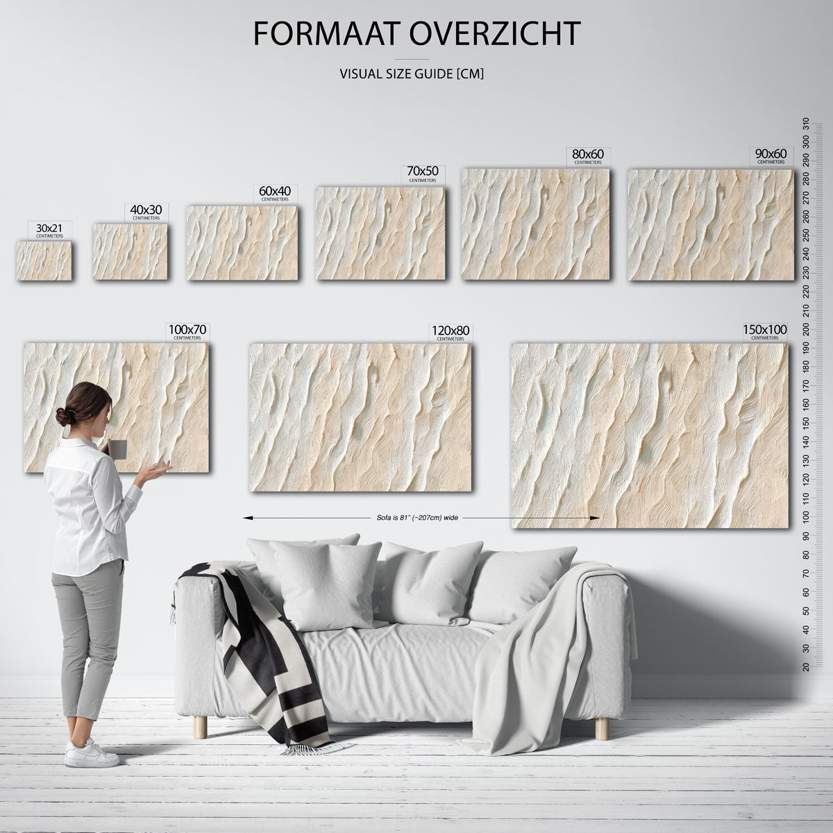 Beige textuur Poster