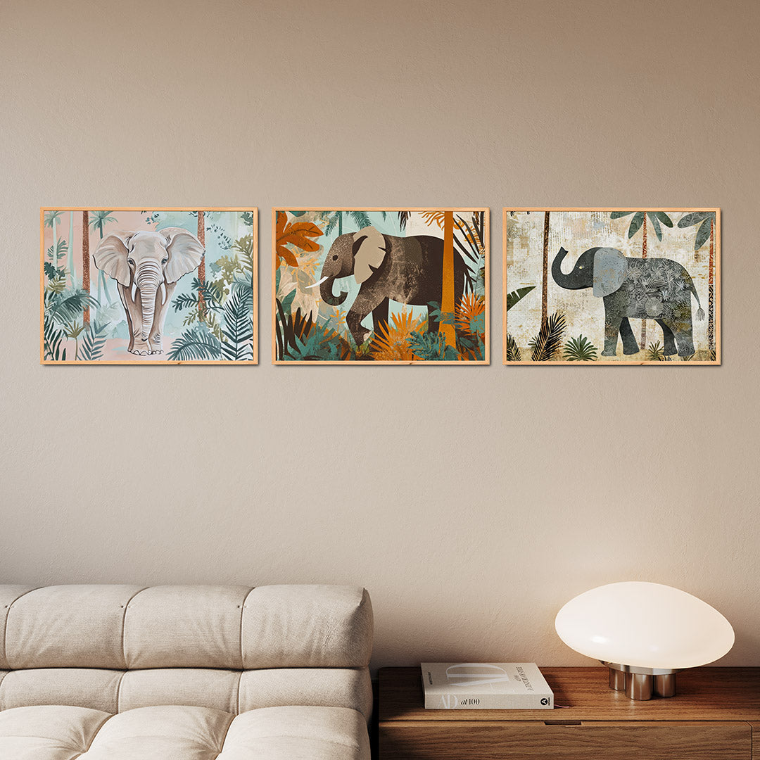 Jungle olifant Posterset