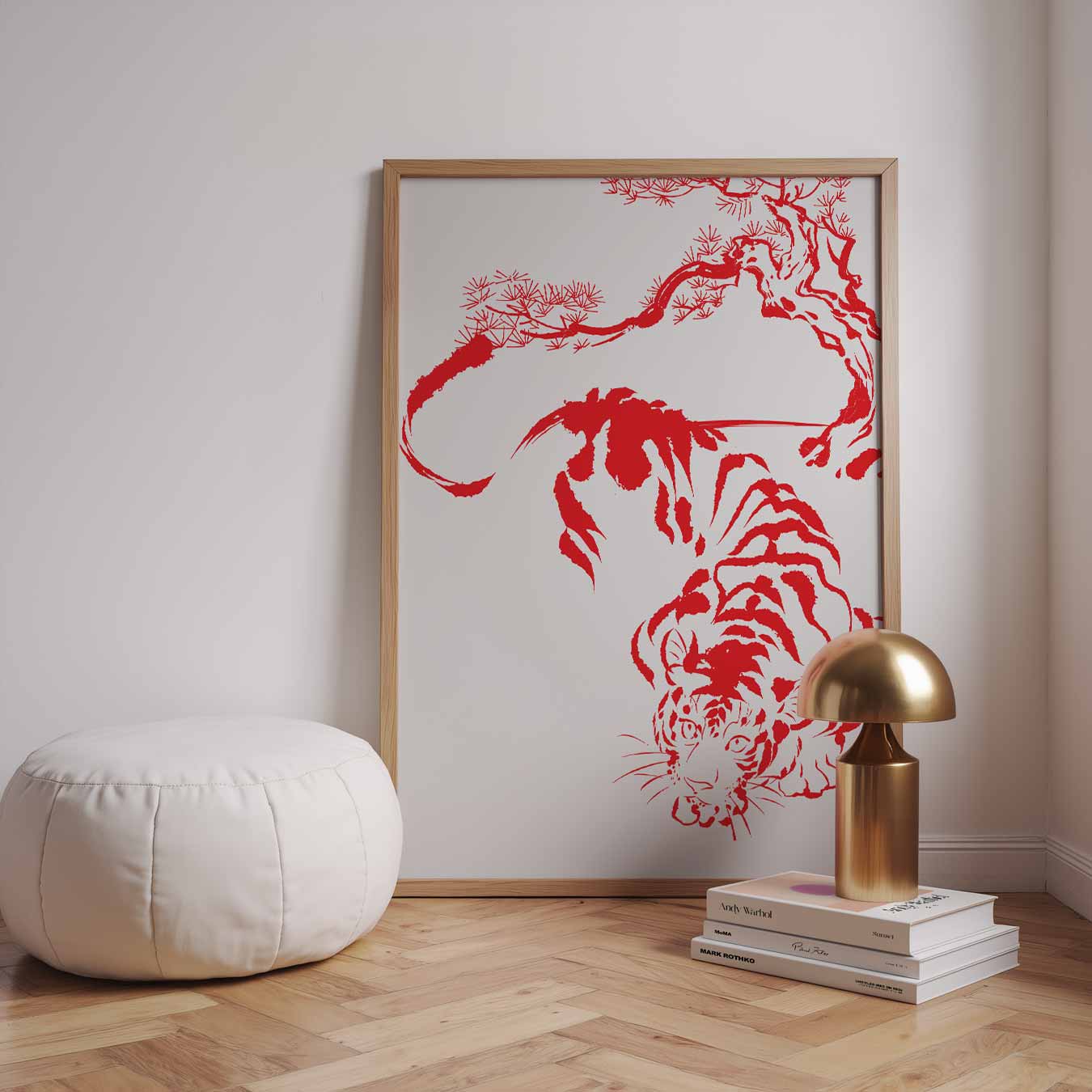 Schilderachtige Tijger Poster-WallArtistic