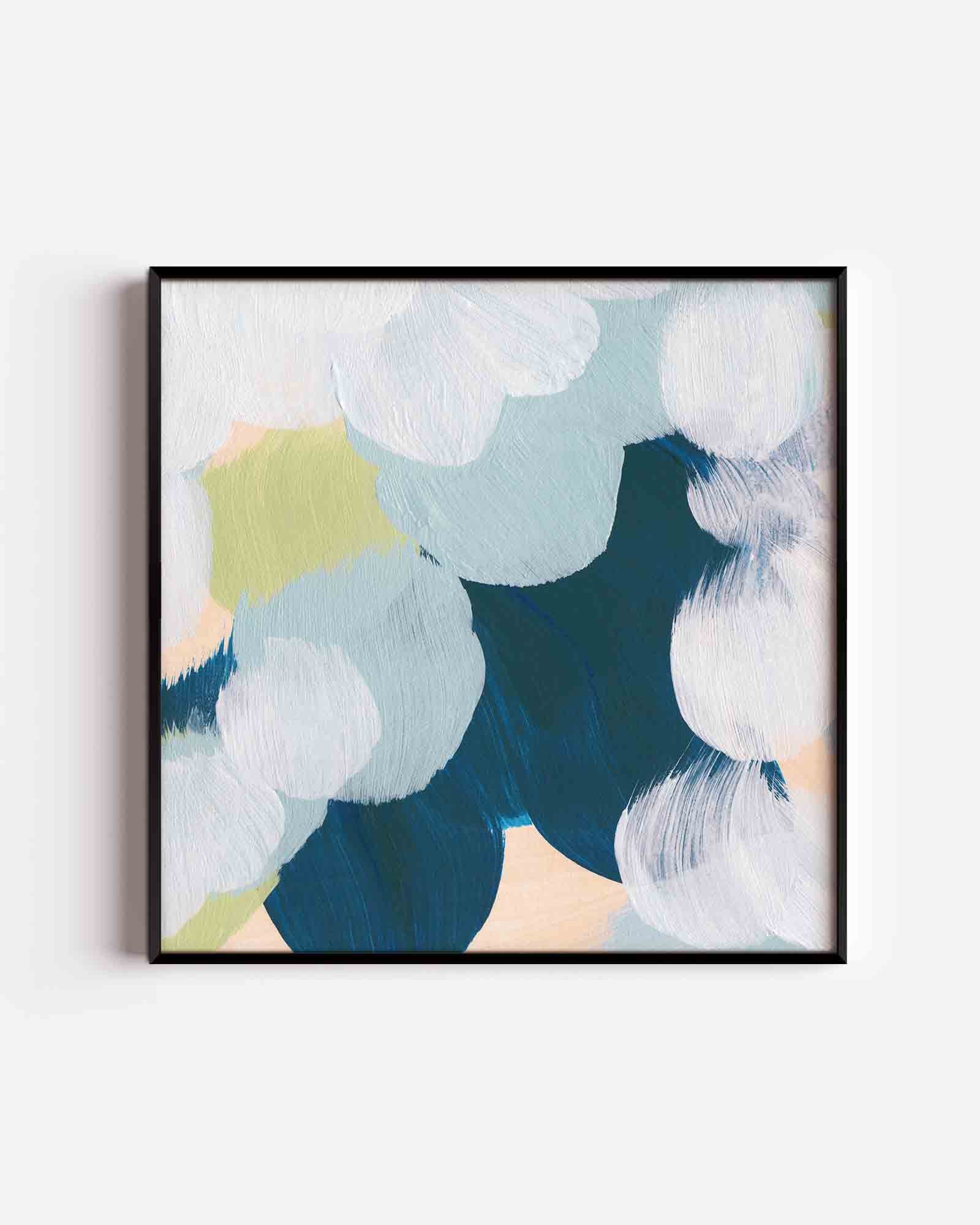 Abstracte penseelstreken Poster