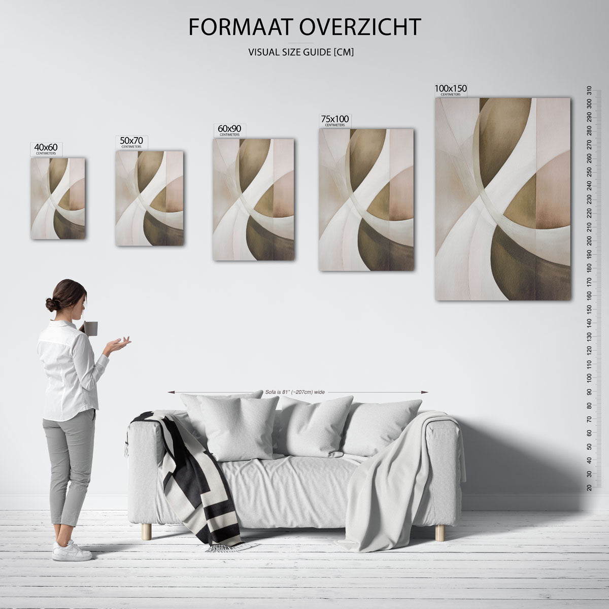 Organische vormen compositie Kunstwerk