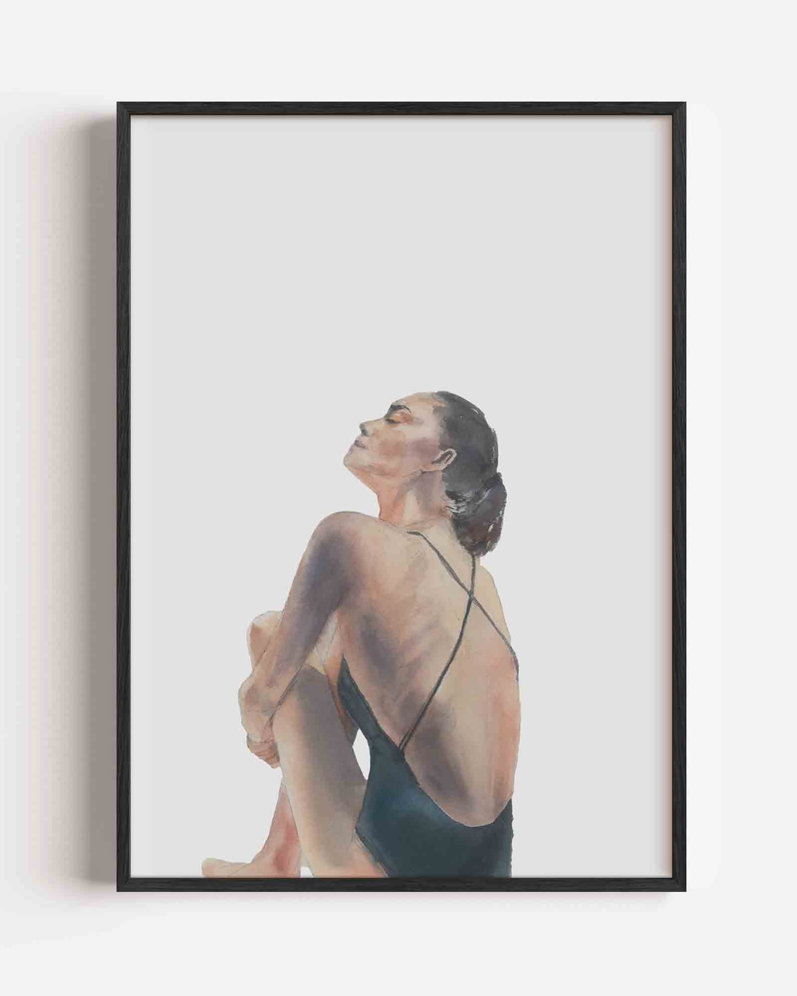 Zittende vrouw Poster