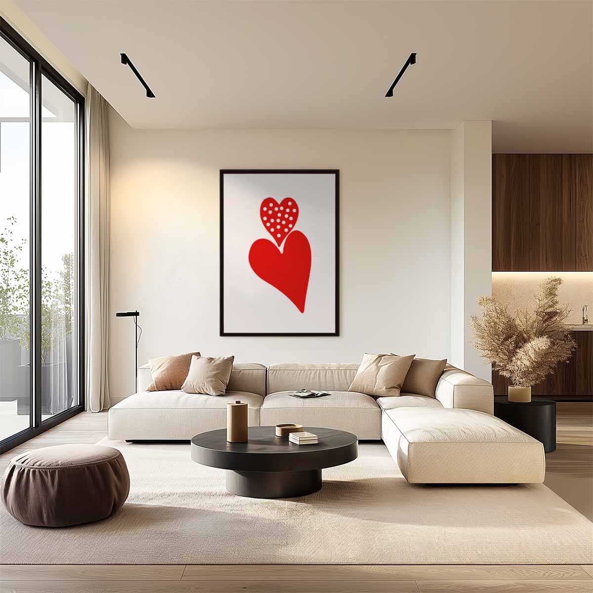Liefdevolle Harten Kunstwerk-canvas-dibond-plexiglas-wanddecoratie-WallArtistic