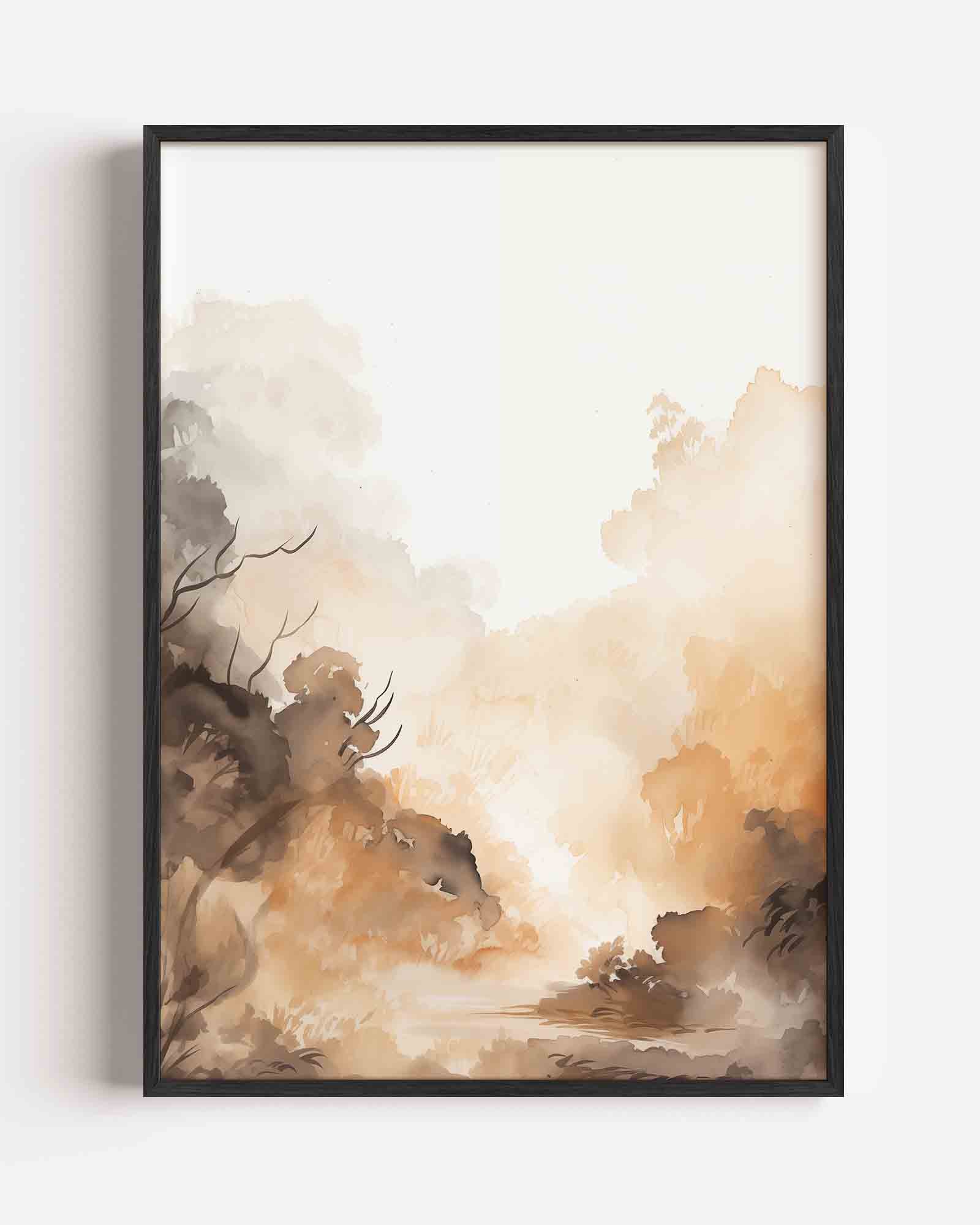 Landschap met bomen Poster