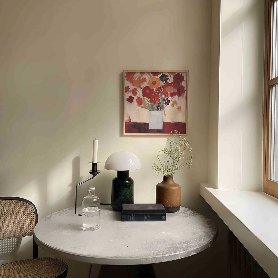 Bloemen in vaas Poster