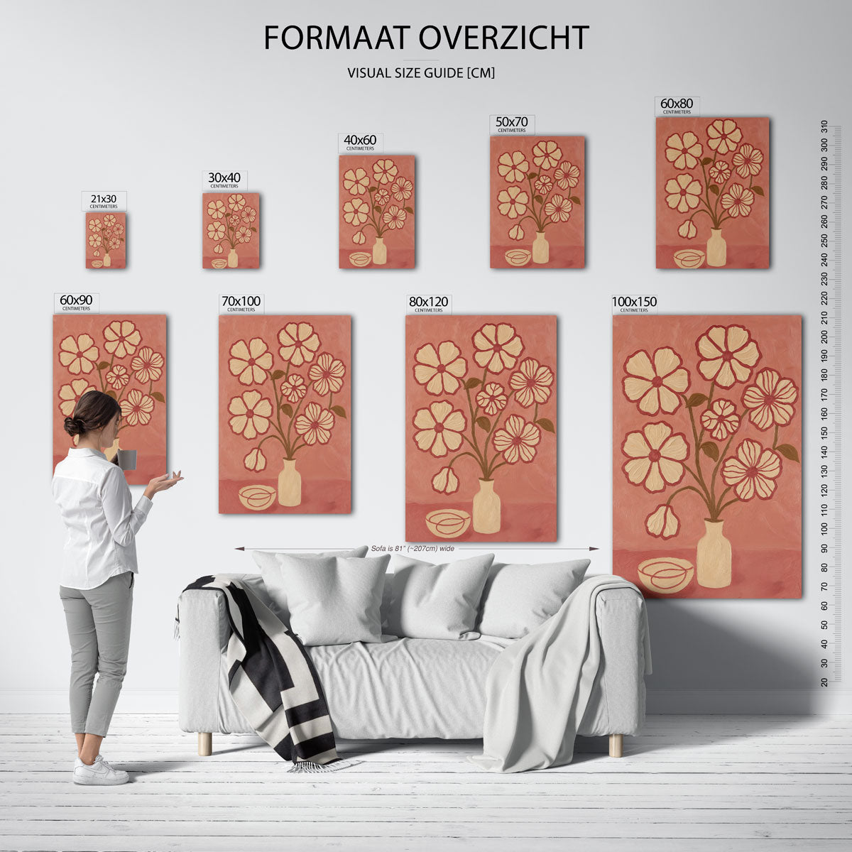 Bloemen in vaas Poster