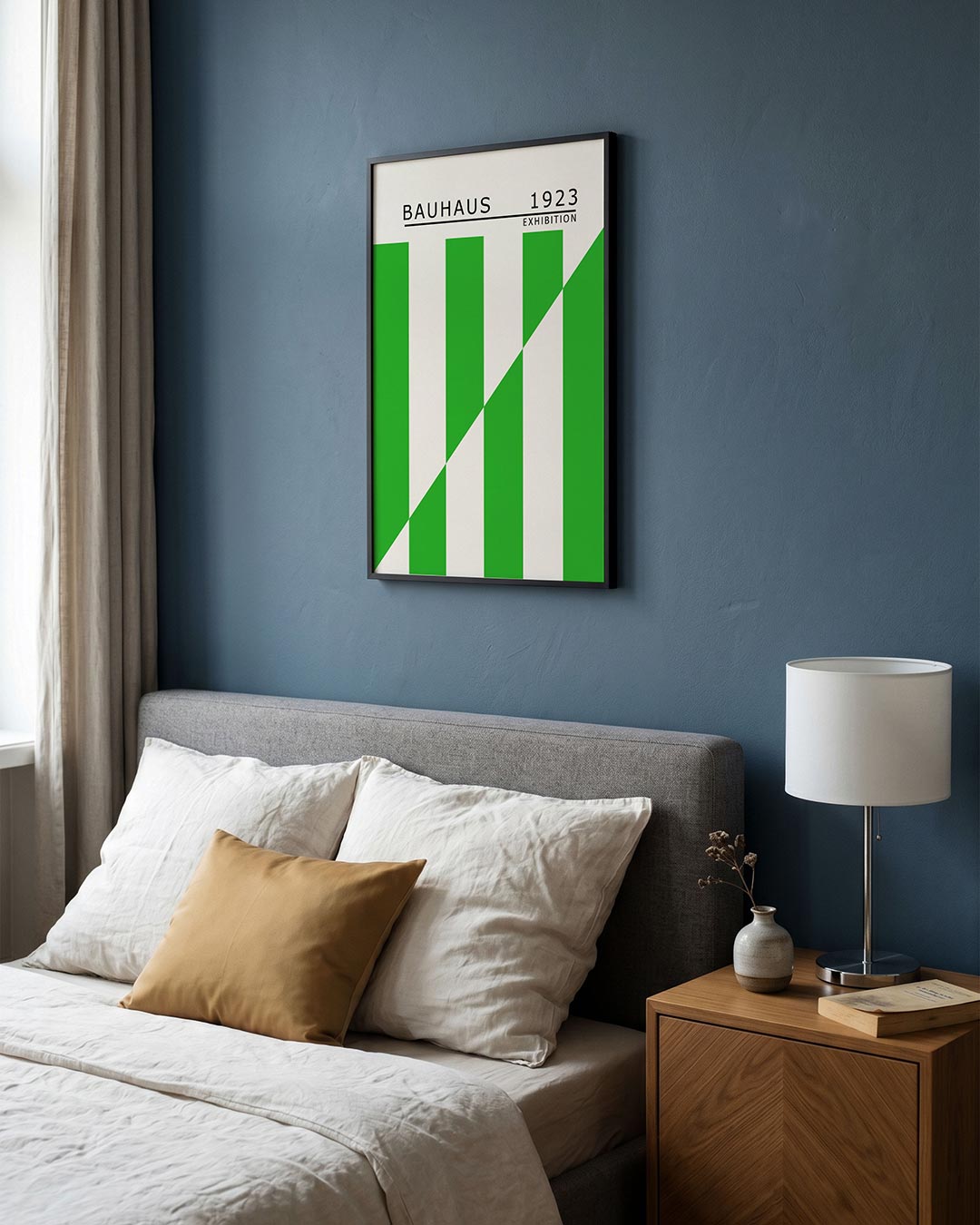 Groene lijnstructuur Poster