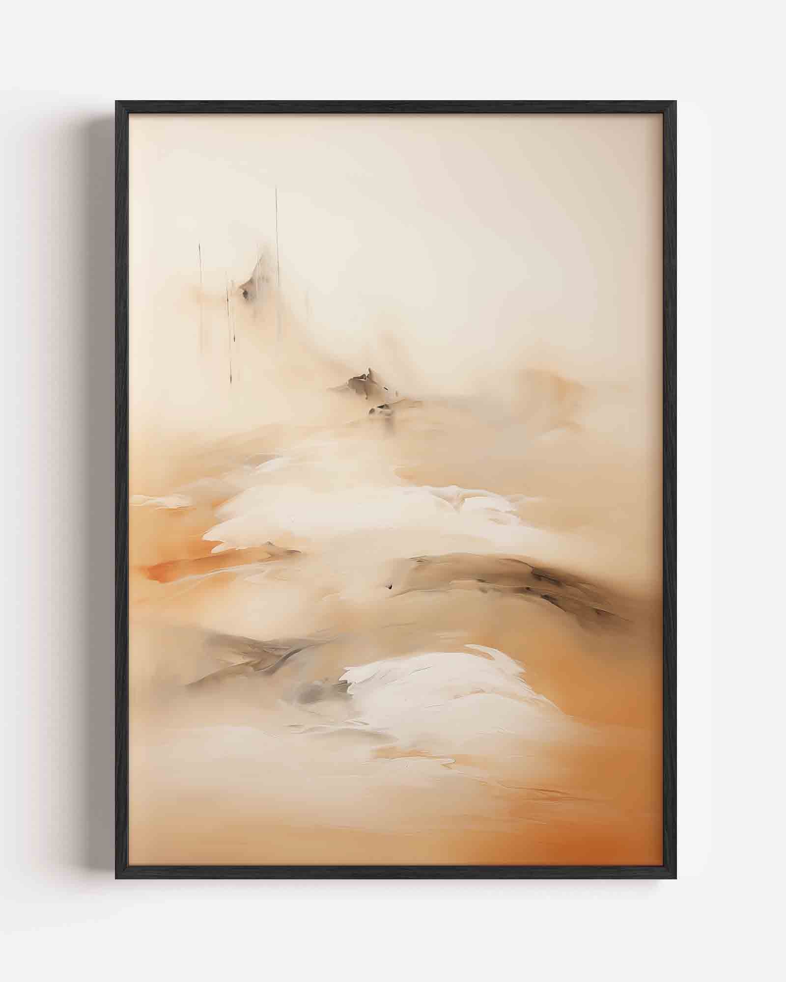 Beige landschap Poster