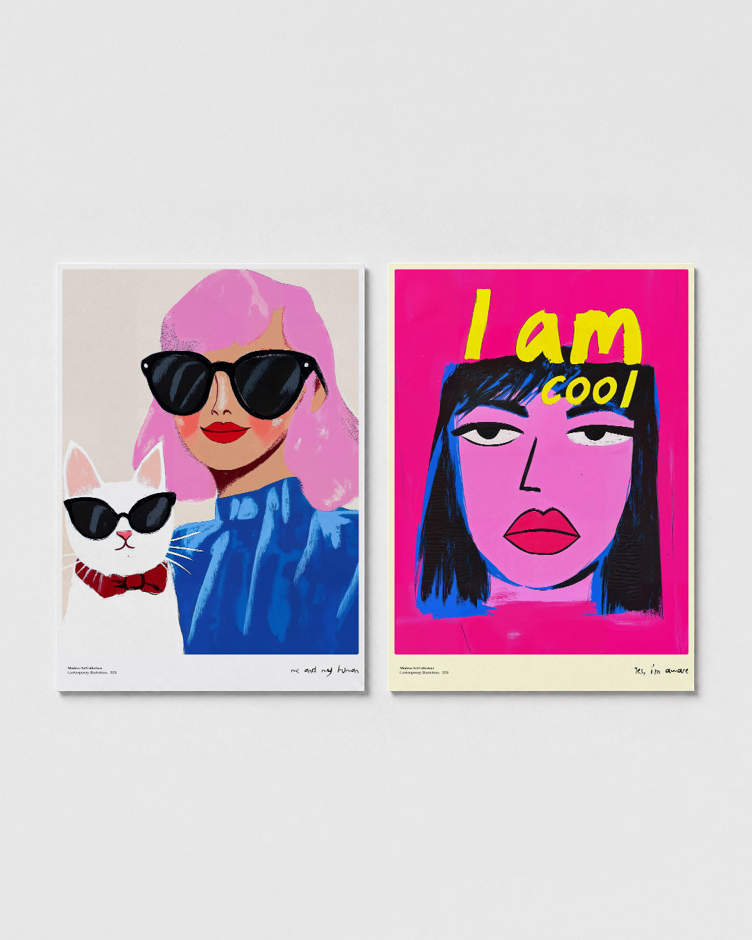 Kleurrijke duo Posterset