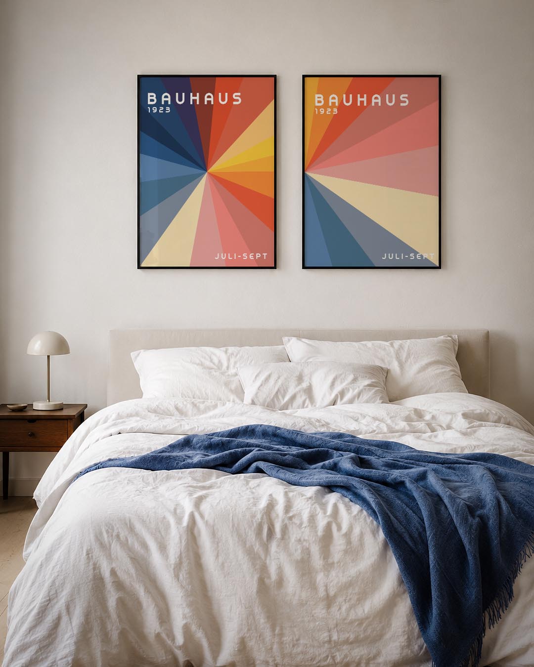 Kleurrijke stralen Posterset