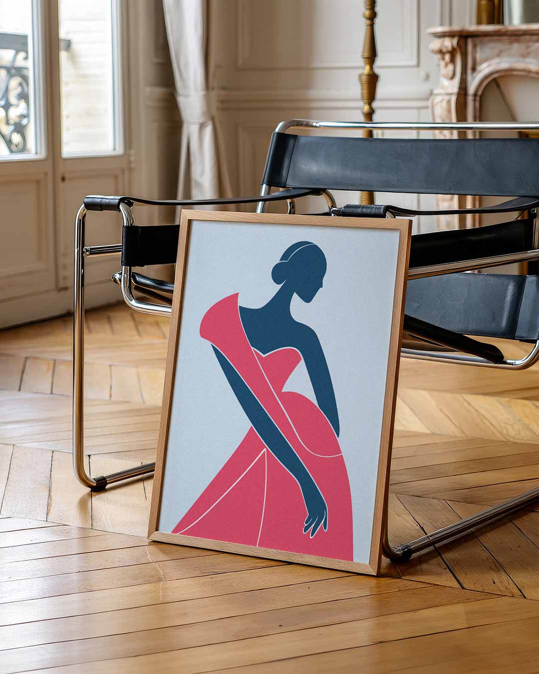 Elegante Vrouwelijke Silhouet Poster-WallArtistic