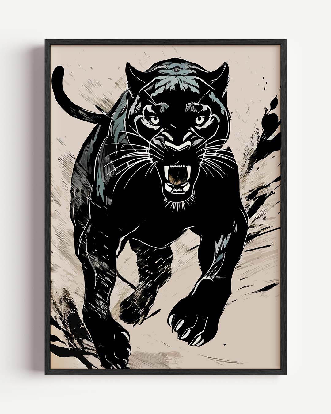 Stoere Panter Kunstposter-WallArtistic