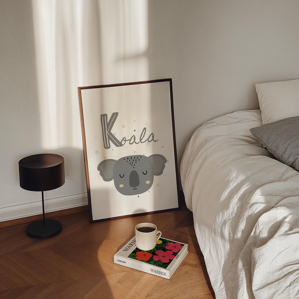 Schattige Koala Slaapkamer Poster-WallArtistic