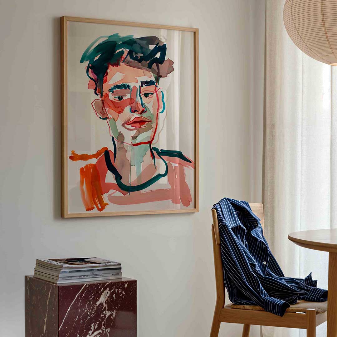 Abstracte portret Poster