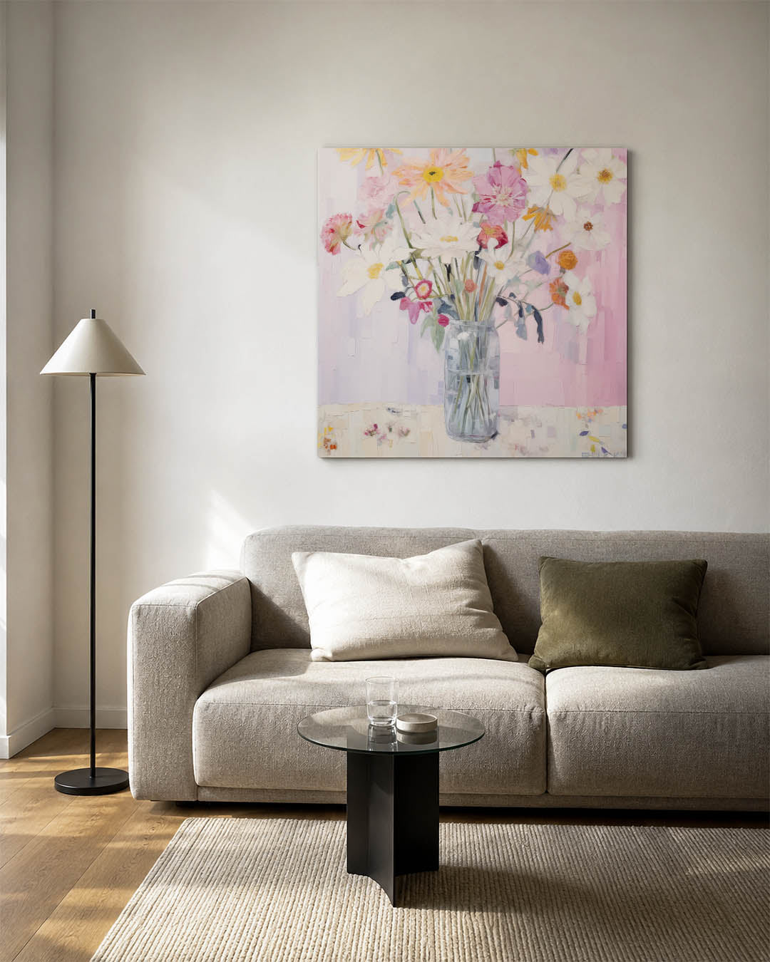 Bloemrijke compositie Kunstwerk