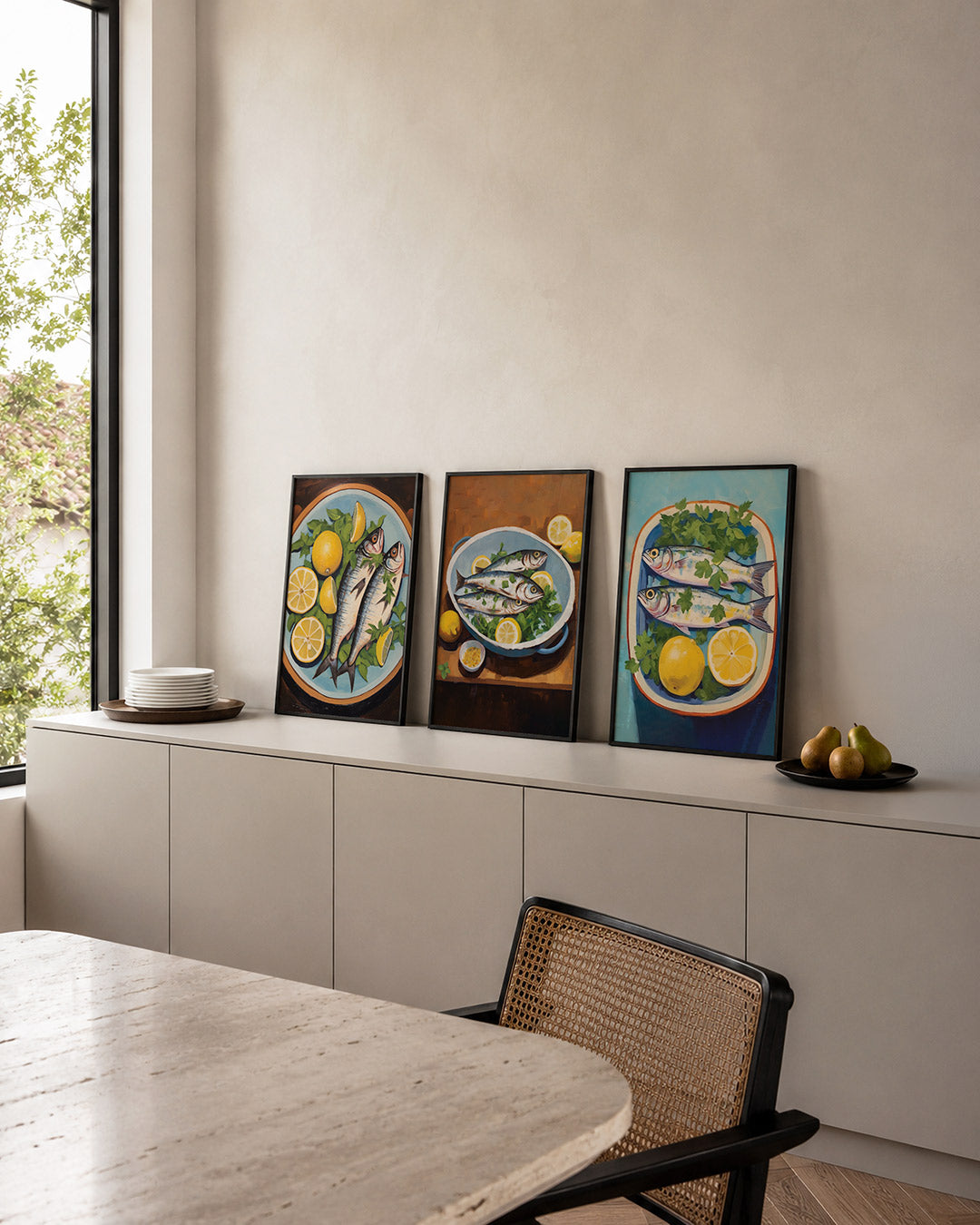 Citrus en vis Posterset