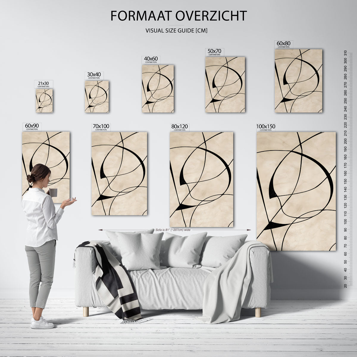 Abstracte lijnen Poster