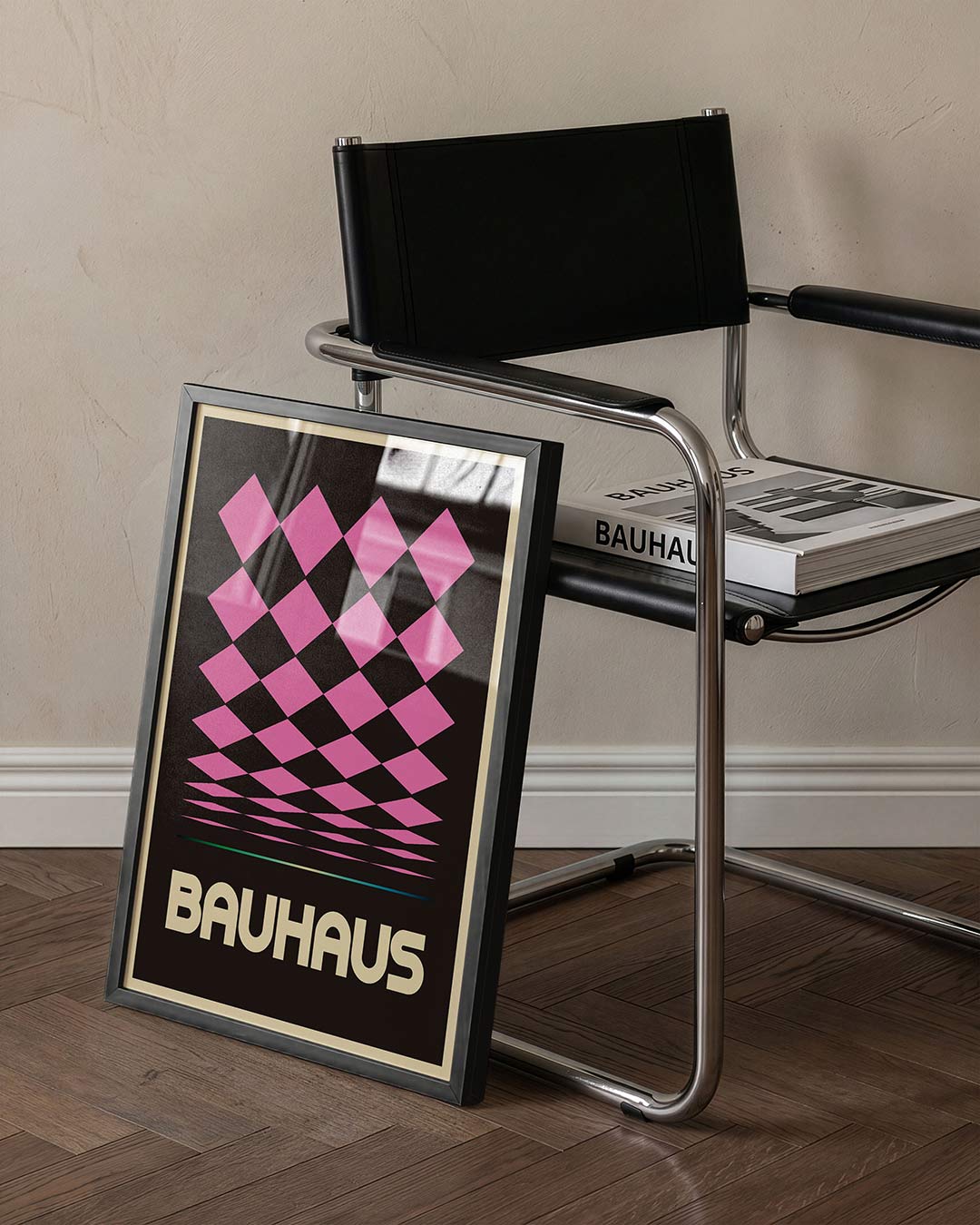 Ruitvormen en tekst Poster