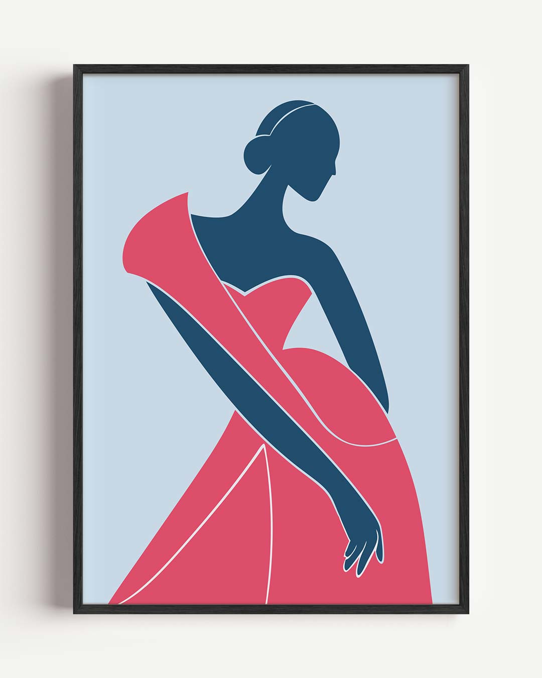 Elegante Vrouwelijke Silhouet Poster-WallArtistic