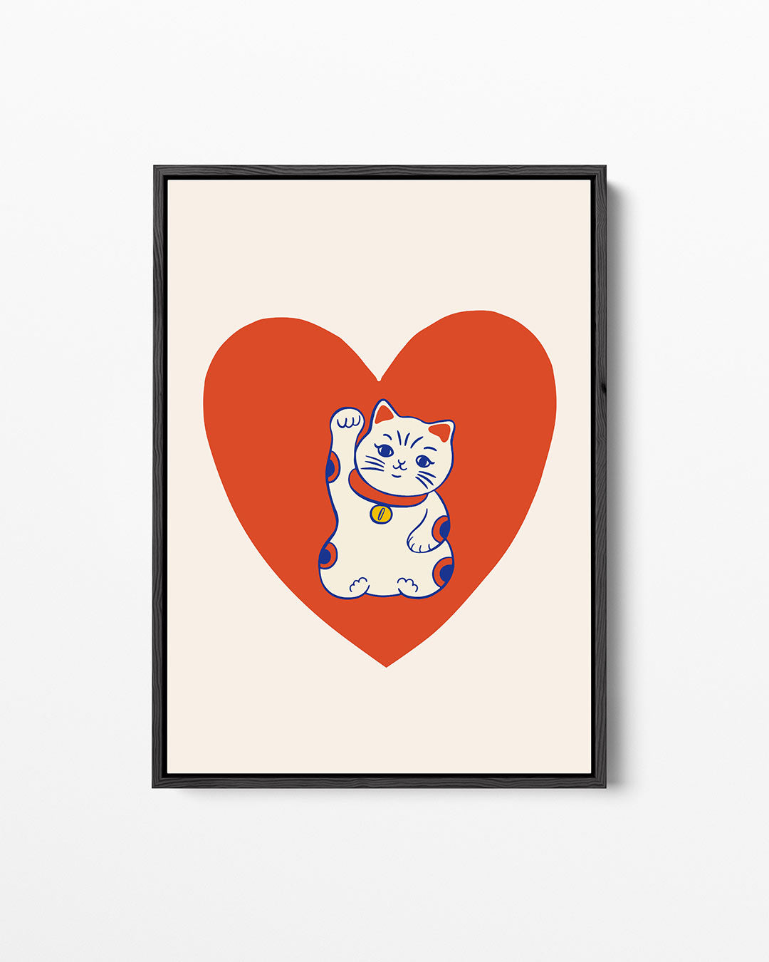 Kat in hart Kunstwerk