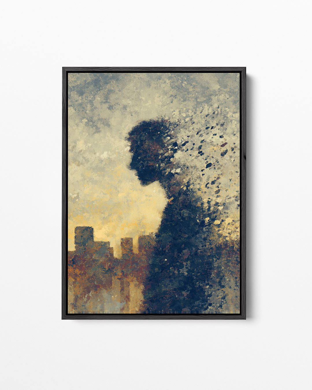 Vervagende silhouet Kunstwerk