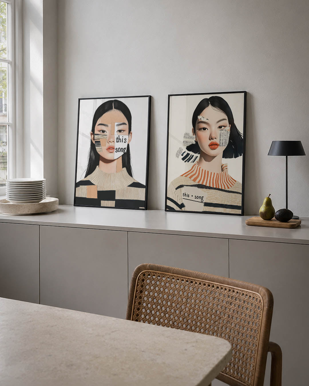 Vorm en gezicht Posterset